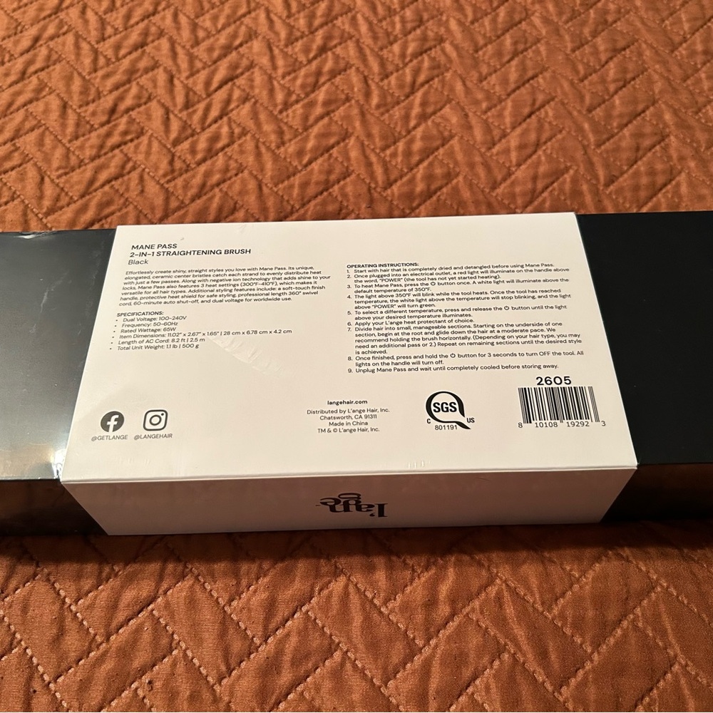 L'ange Black Mane Pass 2-in-1 Straightening Brush - Picture 3 of 6